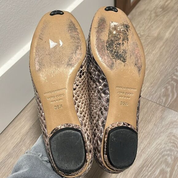 NICHOLAS KIRKWOOD Women's Snakeskin Round-Toe Loafers / Flats, Size 36.5 - Picture 7 of 10
